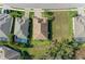 Aerial view of the home showing its proximity to nearby residences and green landscape at 12514 Goldenrod Ave, Bradenton, FL 34212