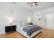 Spacious main bedroom with hardwood floors and contemporary nightstands at 13315 Palmers Creek Ter, Lakewood Ranch, FL 34202
