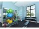 Well-equipped gym with free weights, exercise balls, and machines, promoting a healthy lifestyle at 14510 Leopard Creek Pl, Lakewood Ranch, FL 34202