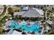 Aerial view of the community pool, lounge area, and amenities at 15115 Montello Way, Lakewood Ranch, FL 34211