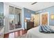 Main bedroom with balcony access and an ensuite bathroom at 1771 Ringling Blvd # 703, Sarasota, FL 34236
