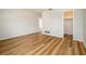 Bedroom featuring wood floors and closet at 2903 Mayflower St, Sarasota, FL 34231