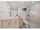 Modern bathroom features a glass shower, floating vanity, and contemporary fixtures at 332 Cocoanut Ave # 406, Sarasota, FL 34236