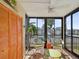 Cozy patio with ample seating and outdoor storage at 460 S Paula Dr # 304, Dunedin, FL 34698