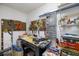 Organized workbench area with tool storage, pegboards, and drawers, perfect for DIY projects and hobbies at 8579 Woodbriar Dr, Sarasota, FL 34238