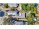 Overhead view of the property with a pool, yard, and pergola at 1687 Arlington St, Sarasota, FL 34239