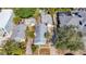 Aerial view showcases the property's location within the neighborhood at 1687 Arlington St, Sarasota, FL 34239