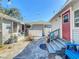 Cozy backyard featuring a patio, string lights, and a charming outdoor seating area at 1687 Arlington St, Sarasota, FL 34239