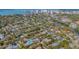 Panoramic aerial view of the house and neighborhood near the bay at 1919 Irving St, Sarasota, FL 34236