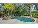 Inviting backyard pool surrounded by mature palms and lush landscaping at 1919 Irving St, Sarasota, FL 34236