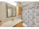 Well-maintained bathroom featuring a vanity, mirror, and shower/tub combination at 2961 Taywood Mdws # 26, Sarasota, FL 34235