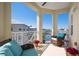 Balcony with outdoor furniture overlooking waterfront at 3404 79Th Street W Cir # 301, Bradenton, FL 34209