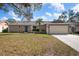 Charming single-story home with a well-manicured lawn and attached two-car garage at 4411 Violet Ave, Sarasota, FL 34233