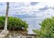 Scenic waterfront view with lush greenery and trees along the shore, under a cloudy sky at 55 Tidy Island Blvd, Bradenton, FL 34210