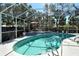 Beautiful screened-in pool area with a manicured backyard view at 746 Plymouth St, Sarasota, FL 34242