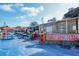 Outdoor restaurant seating area with picnic tables and umbrellas, perfect for enjoying fresh seafood and daiquiris at 746 Plymouth St, Sarasota, FL 34242