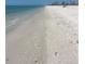 Seascape view of white sandy beach with shells, leading to turquoise ocean waters at 9400 Little Gasparilla Is # F6, Placida, FL 33946