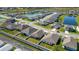 Aerial shot showcasing the home's location within a well-planned community with lakes and parks nearby at 1901 Everson St, Bradenton, FL 34208