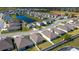 Aerial view showcasing a pond and the well-planned community layout at 1901 Everson St, Bradenton, FL 34208