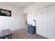 White bedroom offering neutral walls, a closet, and neutral carpeting at 1901 Everson St, Bradenton, FL 34208