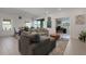 Open concept space features living area, dining area, and views of the office at 1901 Everson St, Bradenton, FL 34208