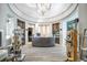 Inviting lobby area with a stylish reception desk, contemporary lighting, and elegant displays at 5529 Mulligan Way, Bradenton, FL 34211