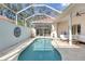 View of the private backyard pool and patio area, perfect for relaxing and entertaining at 8717 54Th E Ave, Bradenton, FL 34211