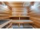 Cedar sauna with built-in seating and traditional heater at 1335 2Nd St # 402, Sarasota, FL 34236