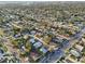 Expansive aerial shot of a residential neighborhood with tree-lined streets and well-maintained homes at 2746 Tangelo Dr, Sarasota, FL 34239