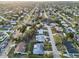 Sprawling aerial view of a charming residential neighborhood with single-Gathering homes and tree-lined streets at 2746 Tangelo Dr, Sarasota, FL 34239