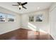 Bright bedroom with hardwood floors, recessed lighting and closet at 2746 Tangelo Dr, Sarasota, FL 34239