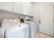 Convenient laundry room with modern appliances and storage cabinets at 5080 Kilty E Ct, Bradenton, FL 34203