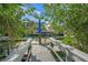 Private dock overlooking a serene canal and the surrounding tropical landscape at 615 Avenida Del Norte, Sarasota, FL 34242