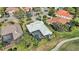 Aerial image of house with large screened lanai, near the golf course at 6626 The Masters Ave, Lakewood Ranch, FL 34202