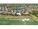 An aerial view of several homes nestled along the golf course at 6626 The Masters Ave, Lakewood Ranch, FL 34202