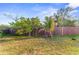 Beautiful backyard with healthy lawn, mature trees, and a privacy fence at 1122 42Nd E Ter, Bradenton, FL 34208