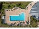 Aerial view of the community pool and sun deck at 2001 Bal Harbor Blvd # 2301, Punta Gorda, FL 33950