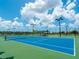 A well-maintained tennis court on a sunny day at 20909 Loggia Ct, Venice, FL 34293