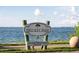 Charming Bird Key Park sign with waterfront views, offering a peaceful setting for relaxation and recreation at 355 W Royal Flamingo Dr, Sarasota, FL 34236