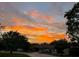 Beautiful sunset over the home and the surrounding neighborhood at 4197 66Th Street W Cir, Bradenton, FL 34209