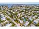 Beautiful aerial view of residential neighborhood near bay with community pool at 6606 Holmes Blvd # 3, Holmes Beach, FL 34217