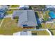 Aerial view of property showing roof, pool, and private backyard at 6716 Keystone Dr, Sarasota, FL 34231