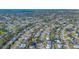 Overhead shot of neighborhood with homes, roads, greenery, and community layout at 6716 Keystone Dr, Sarasota, FL 34231