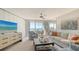 Open living room with large TV, ocean views, and stylish decor at 775 Longboat Club Rd # 406, Longboat Key, FL 34228