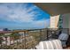 Balcony with ocean views at 800 N Tamiami Trl # 1217, Sarasota, FL 34236