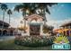 Welcome to historic downtown Venice sign, showcasing the charming entrance to the town with palm trees and flower beds at 905 Barclay Ct, Venice, FL 34293