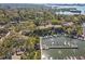 Aerial view of a marina with multiple boats docked, offering convenient access to waterfront adventures at 1680 Brookhouse Cir # 110, Sarasota, FL 34231