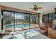Relaxing sunroom features an open view of a pool area and a comfortable seating and entertainment area at 2002 Palm View Rd, Sarasota, FL 34240