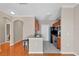 Well-designed kitchen featuring a breakfast bar, stainless steel appliances, and tile floors at 210 3Rd W St # 8204, Bradenton, FL 34205