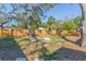 Fenced backyard featuring mature trees, providing shade and privacy for outdoor enjoyment at 2300 23Rd S St, St Petersburg, FL 33712